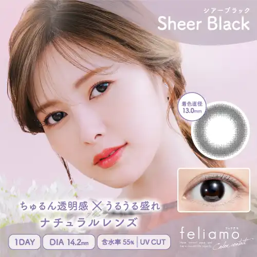 シアーブラック feliamo 1day 10P
